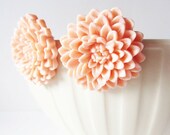 Ballet pink mum sterling silver stud post earrings