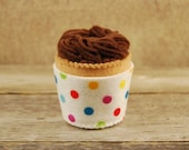 Felt Food Cupcake - Chocolate