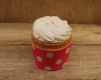 Felt Food Cupcake - Vanilla