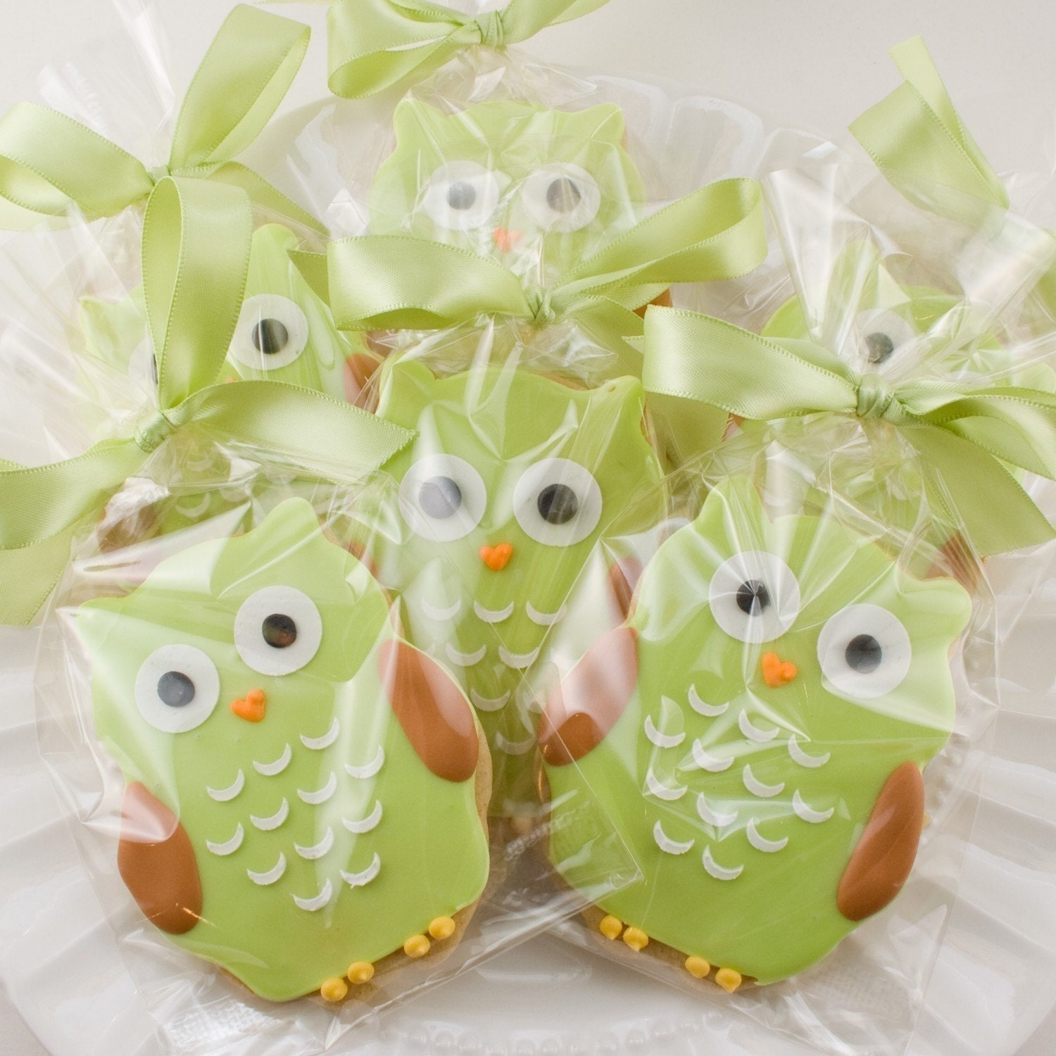 Owl Sugar Cookie Favors - (24 Favors, bagged and bowed)