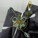 Kanzashi Flower Hairband and Buttonhole Flower - Green
