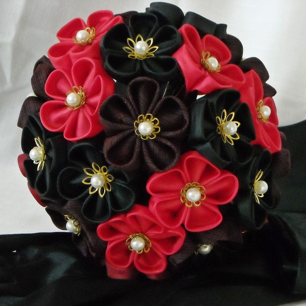 Custom Kanzashi Floral Bridal Wedding Bouquet - DEPOSIT and Ordering Information