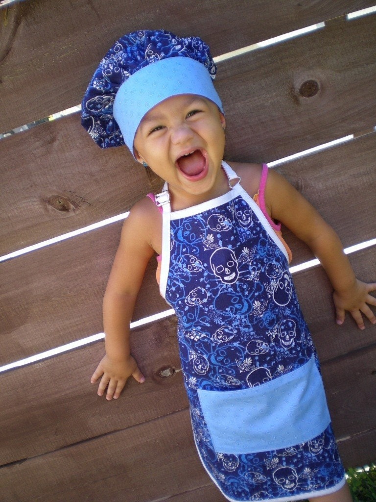 Skull and Bones Club Apron and Chef Hat