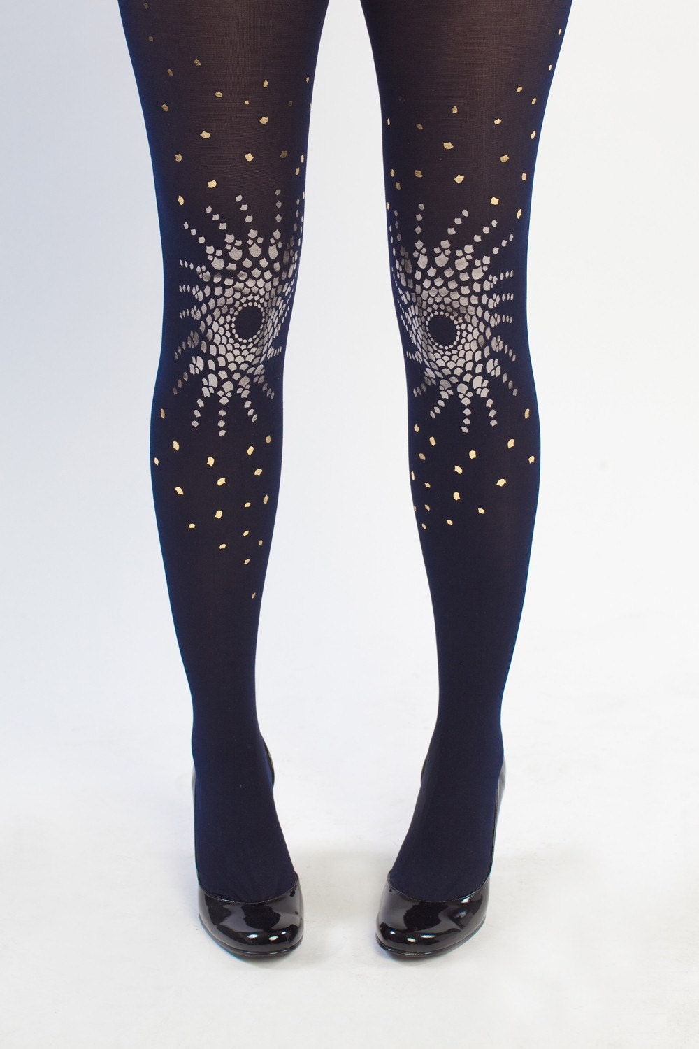 Christmas, gold & silver on navy,one size, the Classic collection