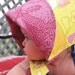 PINK LOTUS & LEAVES, the reversible, flip-me-back bonnet, from Bella Sol Bebe