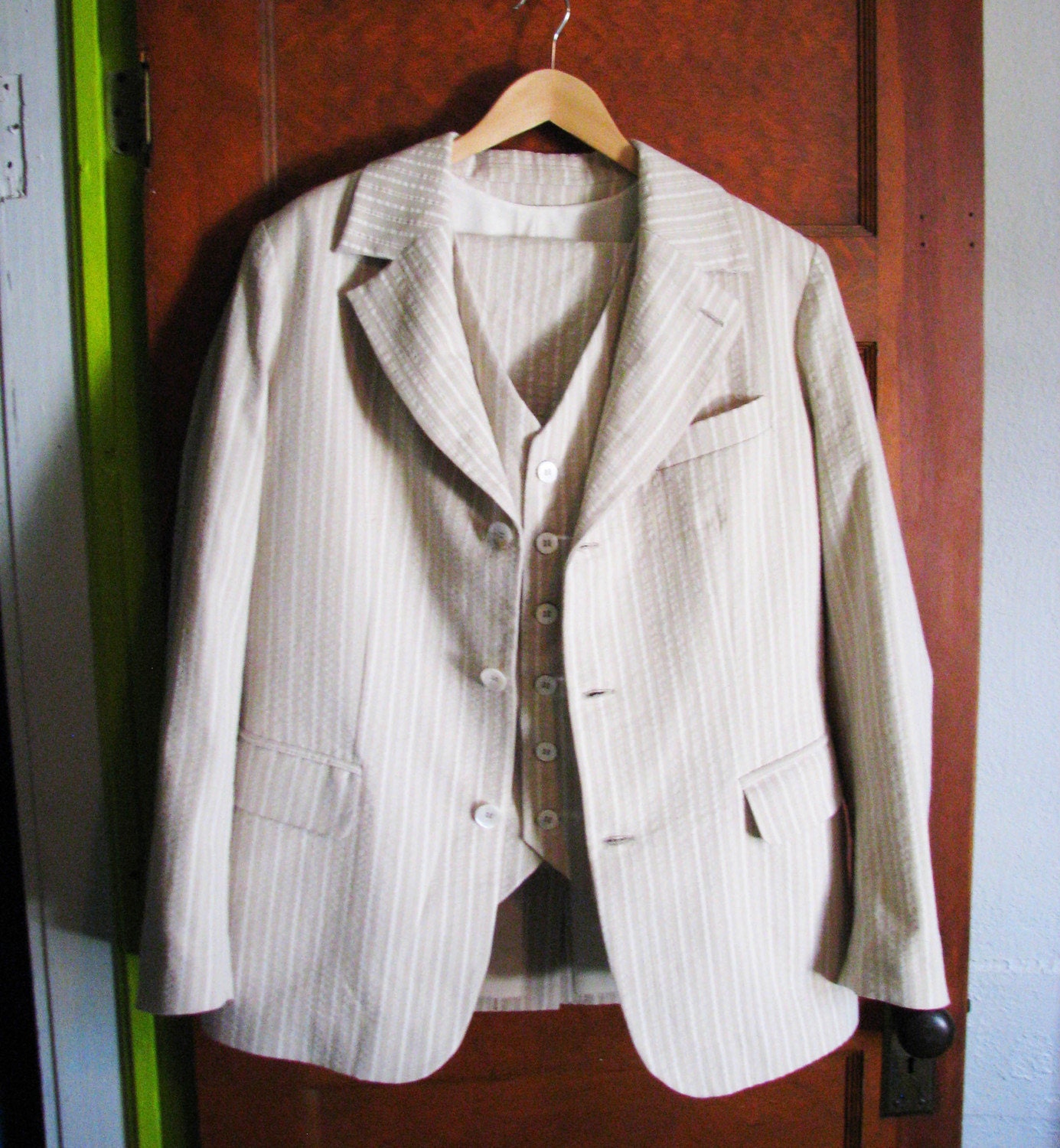 Linen Seersucker 3-Piece Suit--Your Size, Your Style