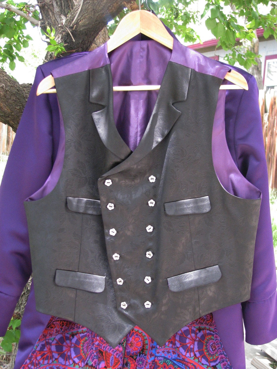 Custom Brocade Waistcoats (Notch Collar, Tapered Button, 4-Pockets)