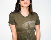 Woodland Mushrooms Graphic Tee Womens shirt American Apparel Tshirt S M L XL XXL