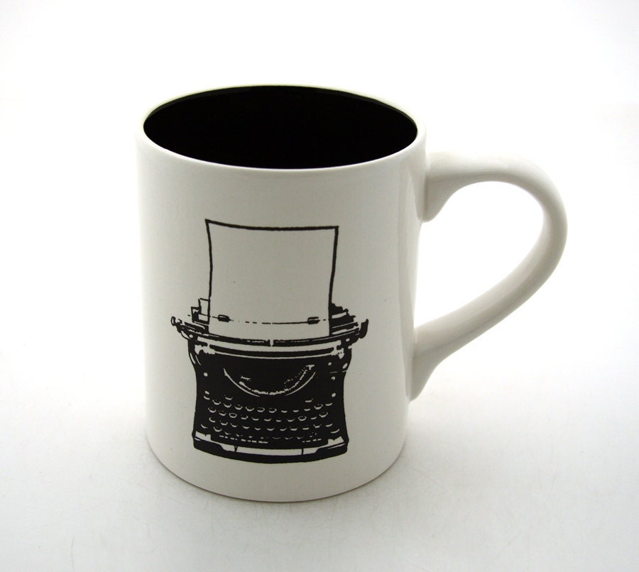 Vintage Typewriter Mug Can be personalized custom mug great teacher or back to school gift