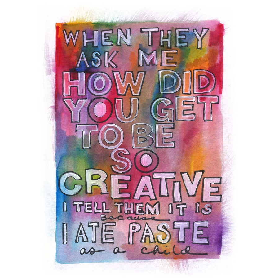 Creativity Rainbow Colorful Print Inspirational for Artists and Crafters