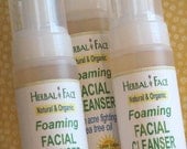 Organic Foaming Facial Cleanser, vegan, with lavender and tree tree oil