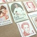 Literary Ladies ..  UNused Vintage Postage Stamps  .. post 5 letters