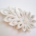 White Kanzashi Clip White Tsumami Kanzashi White Bridal Kanzashi Hair Clip Japanese Hair Clip Comet