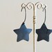 Star Earrings oxidized Sterling Silver 999 fine Silver eco friendly recycled dangle