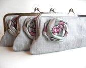 Wedding Party, Bridesmaid's Clutches, Custom "Kiss Clasp" purses for your bridesmaids