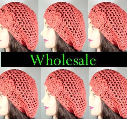 Wholesale Hats for Women, Organic Cotton Beret Hats, Lot of 6, CHOOSE YOUR COLORS