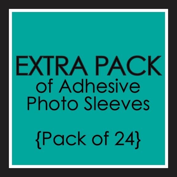24 Adhesive Photo Sleeves. Perfect to add to your Ruby Love Modern Baby Memory Book