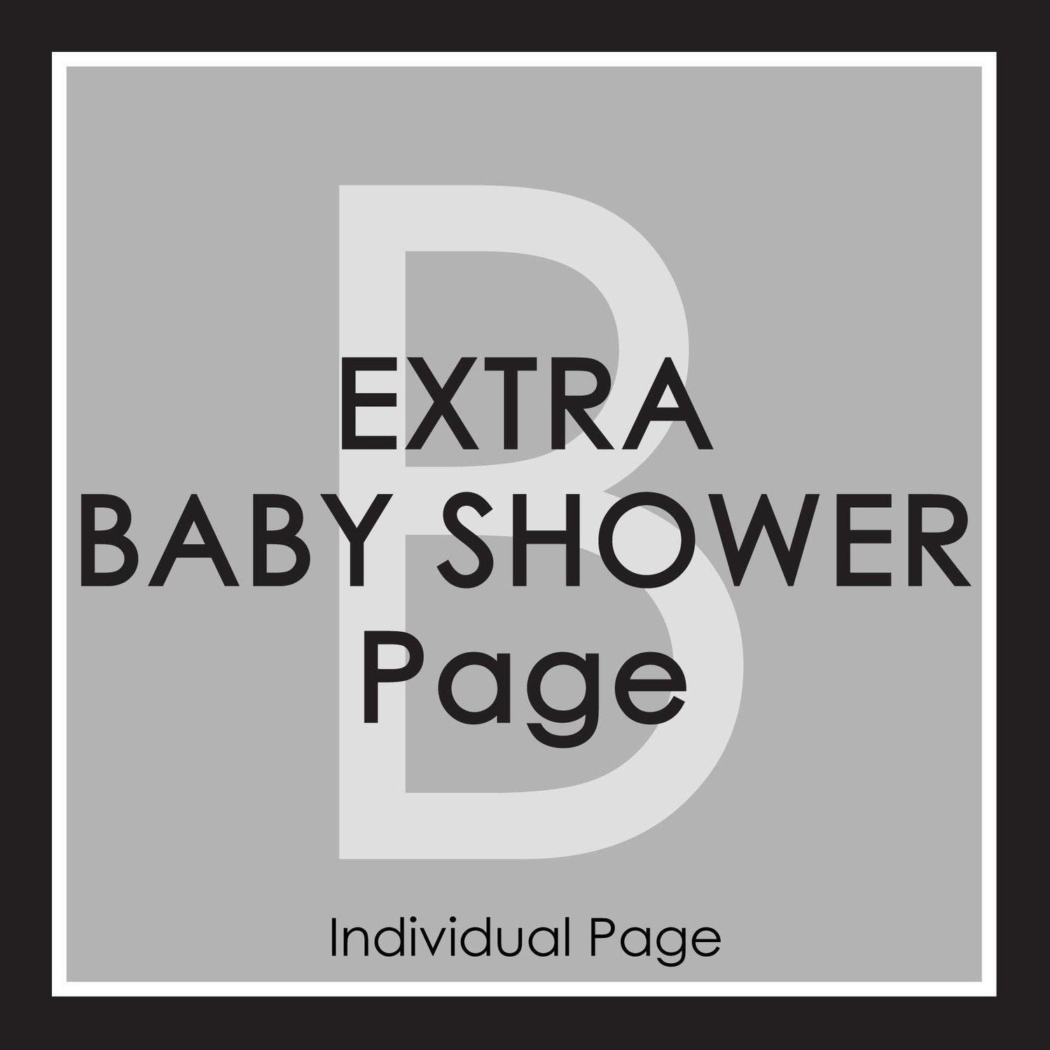 Extra Baby Shower Page ... Additional Ruby Love Baby Book Page