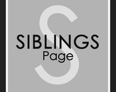 SIBLINGS Page... Additional Ruby Love Baby Book Page