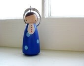 handmade wooden folk art key chain ...  Mishka