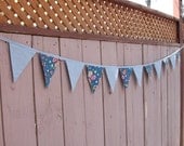 bunting Fiesta Banner Party Garland   12 flags  baby bridal shower birthdays celebration graduation mother father day ready to ship