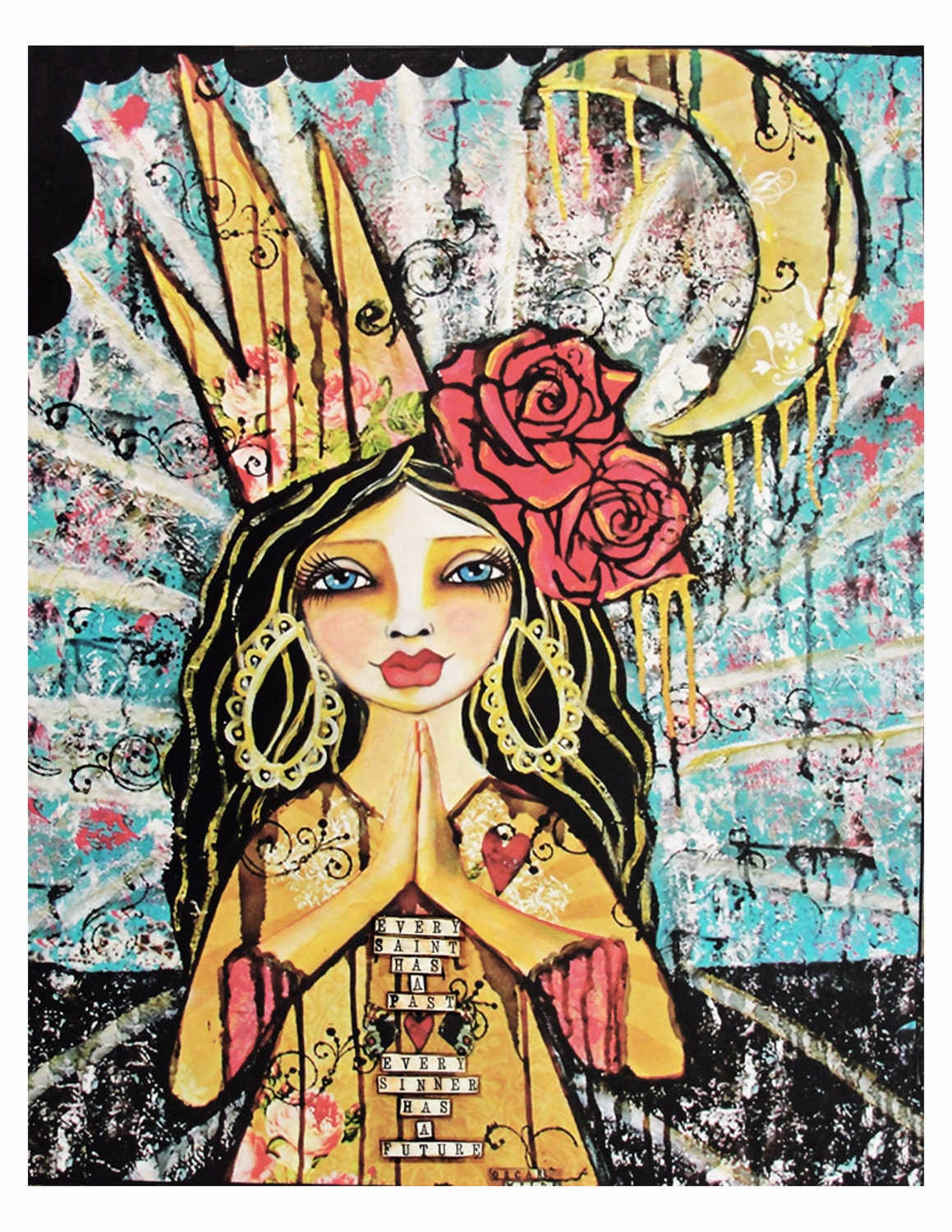 Every Saint Has A Past Every Sinner Has A Future  Fine Art Print Mixed Media
