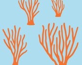 Sea Coral Wall Decals Kids Baby Ocean Underwater Nursery