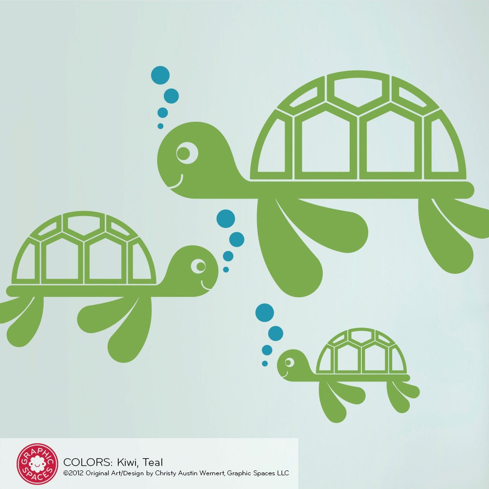 Sea Turtle Wall Decal: Ocean Nursery Kids