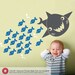 Happy Shark Wall Decal Art Baby Kids Bathroom Decor