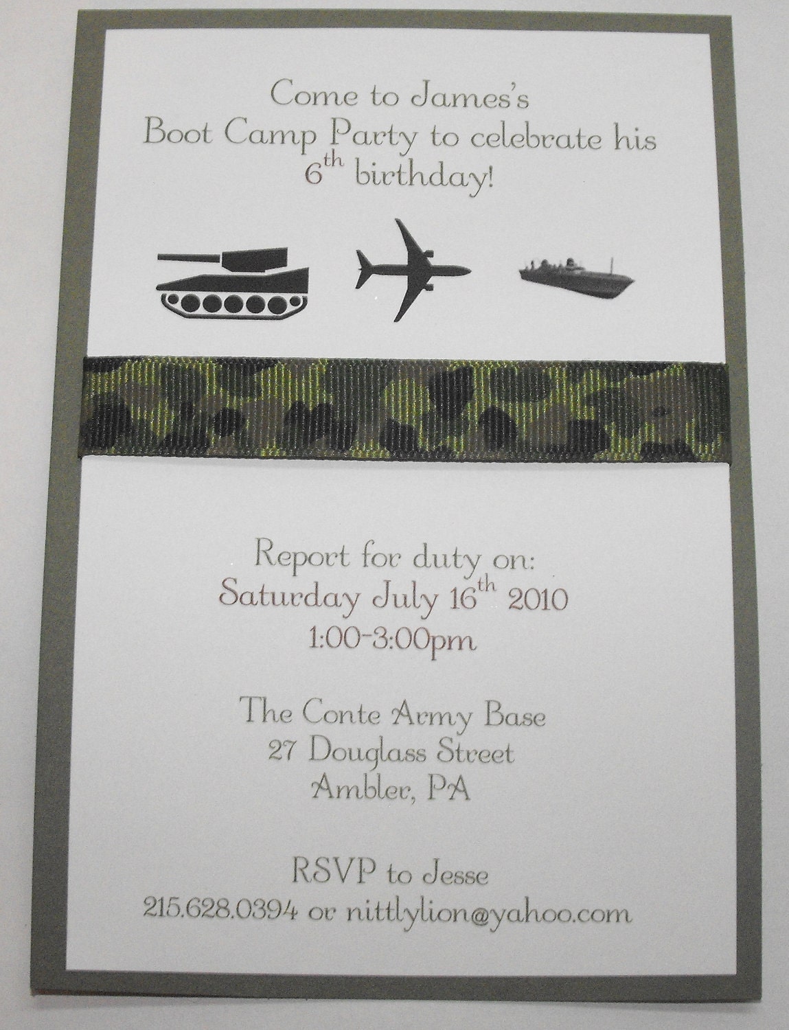 Military Themed Party