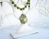 Green Garnet Peridot Rain Forest Jasper Necklace