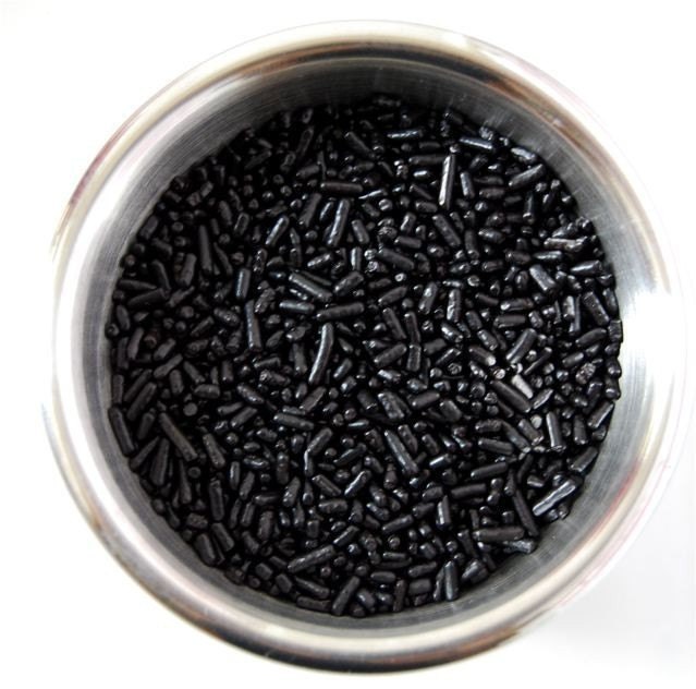Midnight Black Classic Jimmies/Sprinkles for Cupcakes or Cake decorations (4 ounces) 1/4 pound