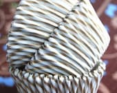 Gold and White striped Cupcake Liners (50)