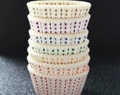 White Dotted Cupcake Liners In Assorted Colors (70)