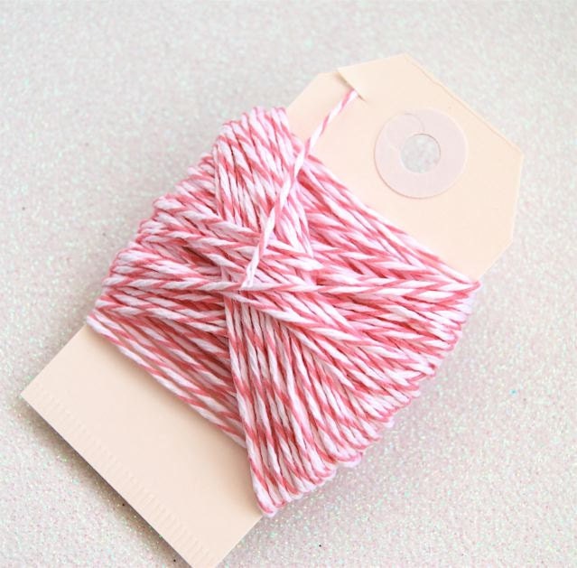 Cotton Candy Pink  and White Twine 15 yards