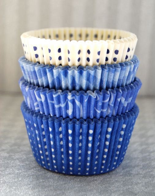 Assorted Blue Cupcake Liner Pack 1