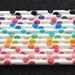 25 Rainbow Polka Dotted Straws and PDF Printable Party Flags