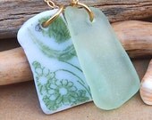 Floral Sea Glass Necklace - Spring Fashion