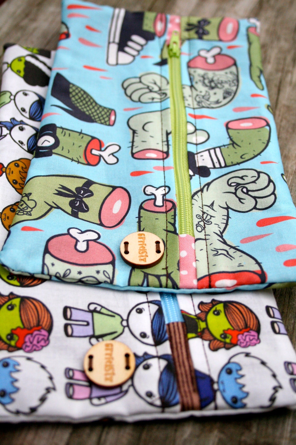 Grrfeisty Zombie Limbs Zipper Pouch