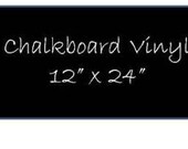 Chalkboard Vinyl Sticker 12 x 24 inches Cut with scissors to make your own chalkboard designs- 1 sheet