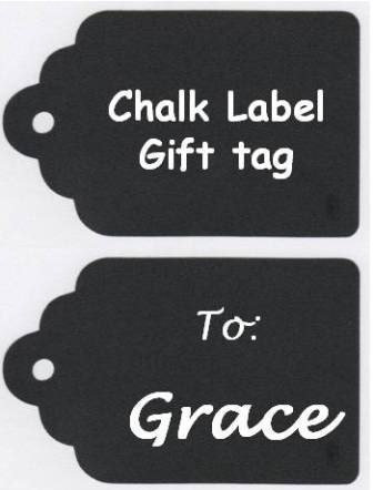 Chalk Labels Gift Tags Vinyl Chalkboard Labels Self Adhesive - Set of 12 - 3.5 inch