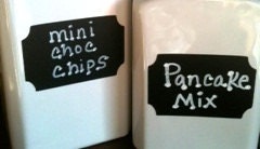 Chalkboard Labels Rectangle Plaque- Self Adhesive Chalkboard Sticker- Kitchen Labels