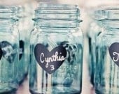 200 Heart Chalkboard Labels-DIY Mason Jars and Wedding Favors-FREE SHIPPING