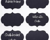 Chalkboard Labels "Teenie" Bubble Frame Vinyl Chalk Labels(tm)  - 12 - 2 x 1.5 inch