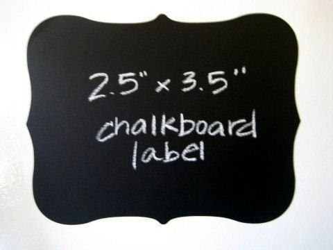 Chalkboard Labels Vinyl Chalk Labels - 12 - 3.5 inch - Fancy Style