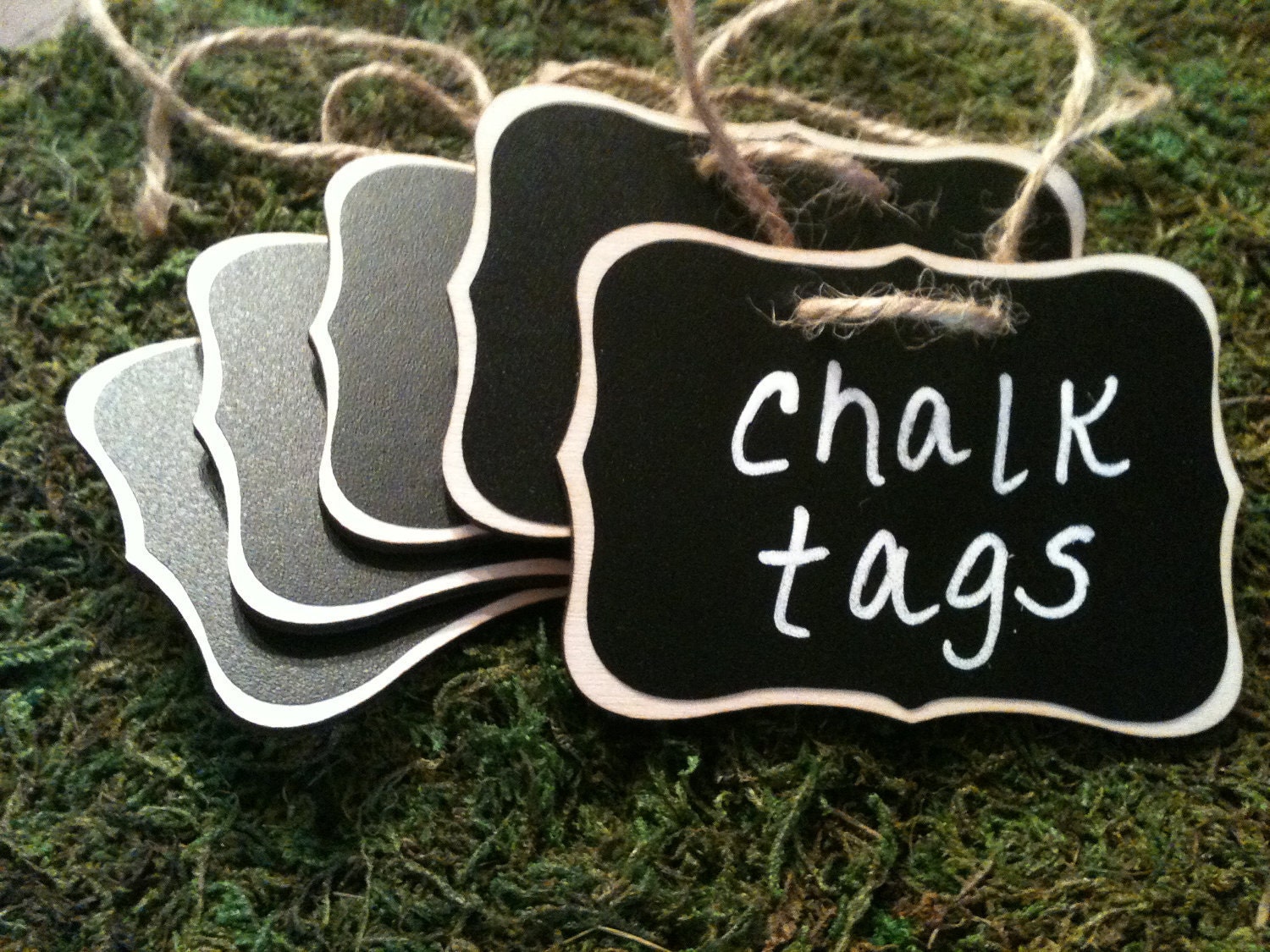 Fancy Wood Chalkboard Labels, Chalk tags, Wedding Chalkboards-20 FREE SHIPPING