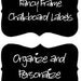 Chalkboard Labels Fancy Frame Vinyl Chalk Labels(tm) - 12 - 3 inch