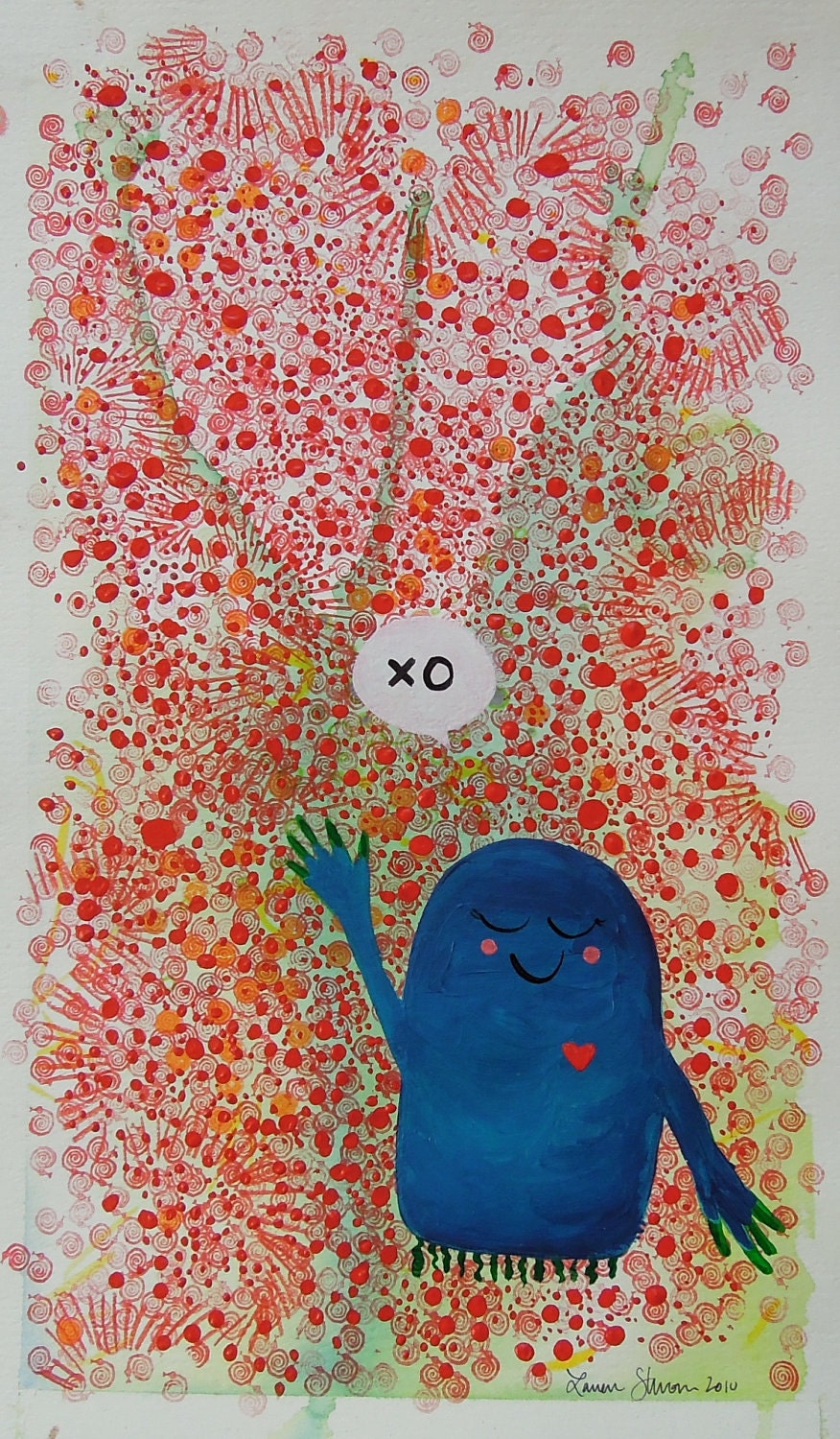 I Love You Across Space and Time - Original Mixed Media on Paper