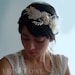 Bridal headband satin and silk leaves and flowers- IRENE