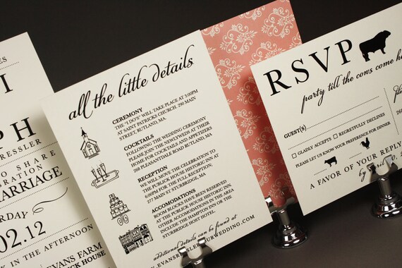 Wedding Invitation - Party Till The Cows Come Home